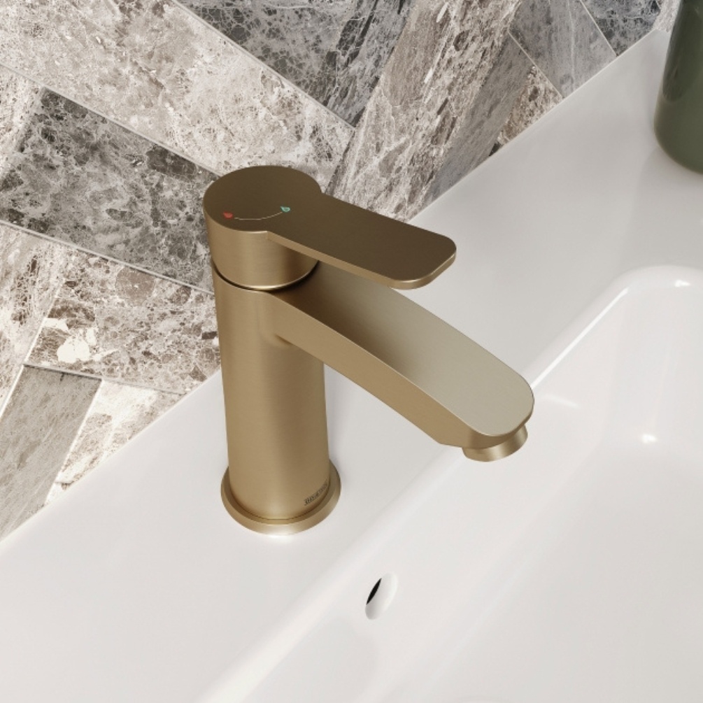 Lifestyle image of the Bristan Appeal Brushed Brass Basin Mixer Tap